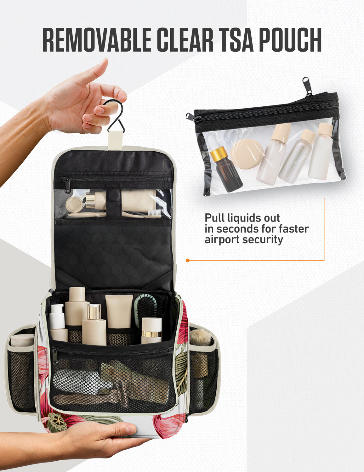 VENTURE 4TH Hanging Travel Toiletry Bag | TSA Compliant | 18 Colors & Designs - Niksstuff