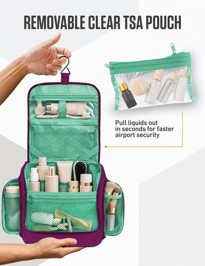VENTURE 4TH Hanging Travel Toiletry Bag | TSA Compliant | 18 Colors & Designs - Niksstuff