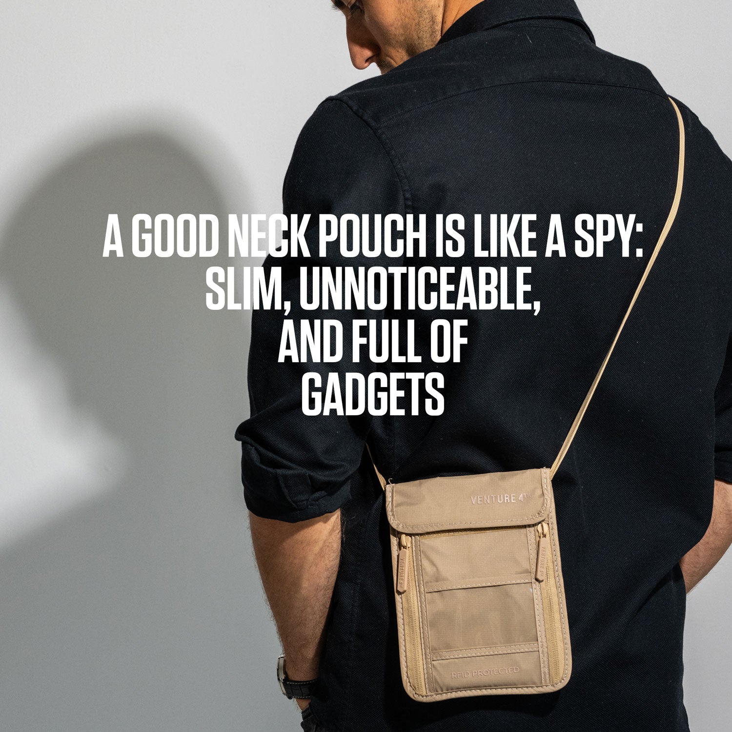 VENTURE 4TH Travel Neck Pouch | RFID Blocking | 210D Ripstop Nylon | 8 Colors - Niksstuff