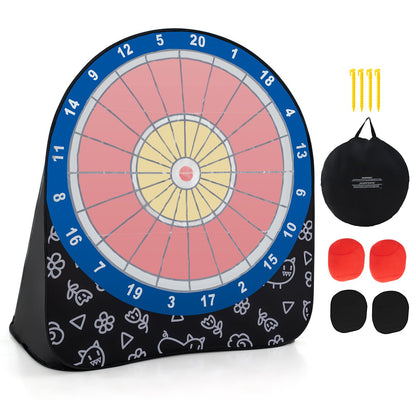 Large Dart Board for Kids with 4 Kick Balls | Portable Outdoor Game - Niksstuff