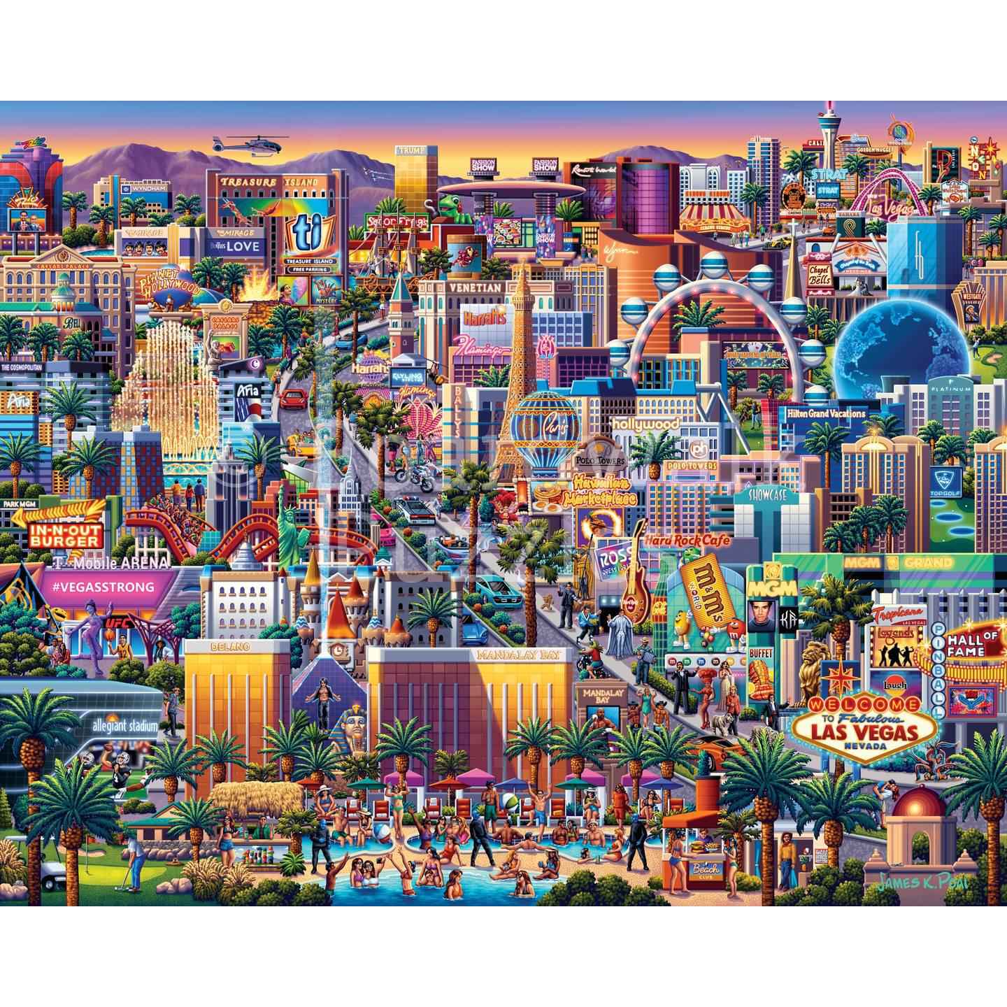 Las Vegas Strip 210 Piece Jigsaw Puzzle | Ages 5+