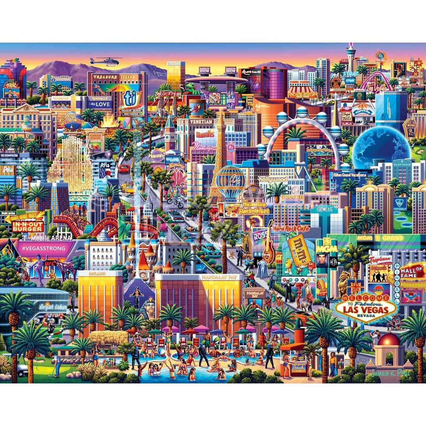 Las Vegas Strip 500 Piece Jigsaw Puzzle | Made in USA