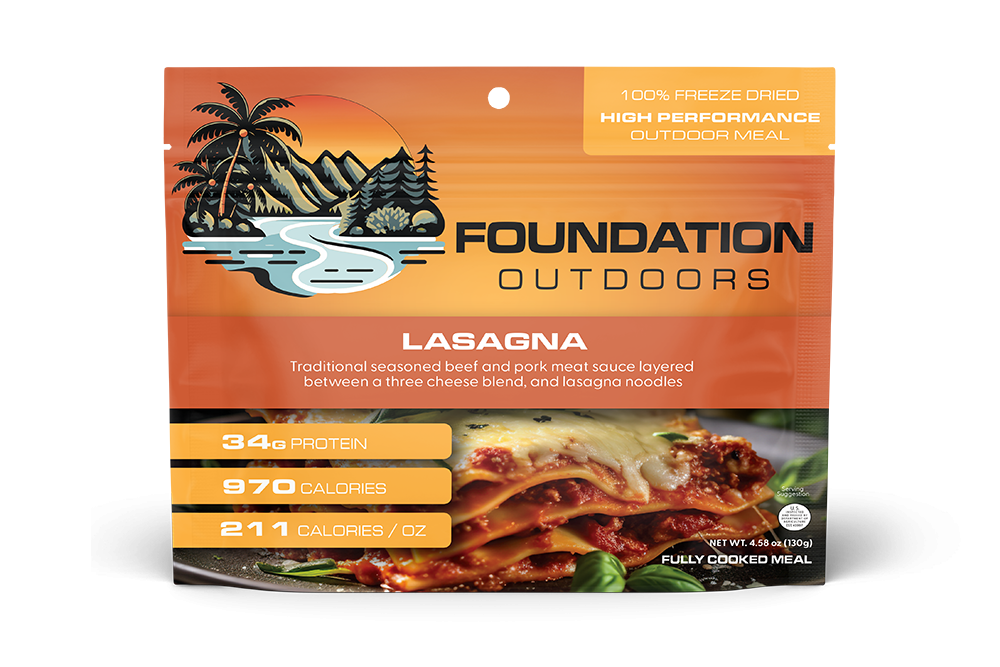 Foundation Outdoors Beef and Pork Freeze Dried Lasagna Meal