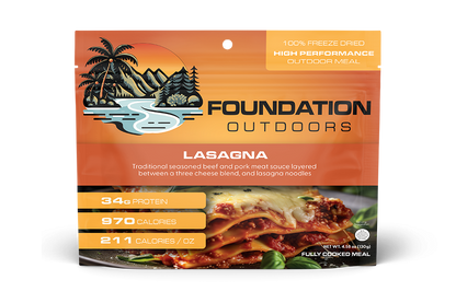Foundation Outdoors Beef and Pork Freeze Dried Lasagna Meal