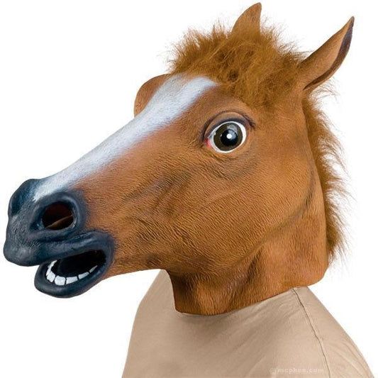Realistic Latex Horse Mask with Hair