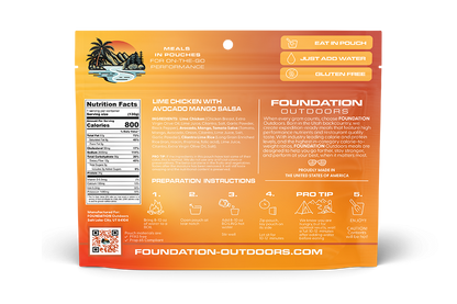 Foundation Outdoors Freeze Dried Lime Chicken & Mango Salsa Meal