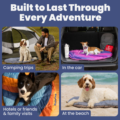 Rubyloo Travel Dog Bed | Foldable & Packable | Ripstop Nylon | Small, Medium or Large