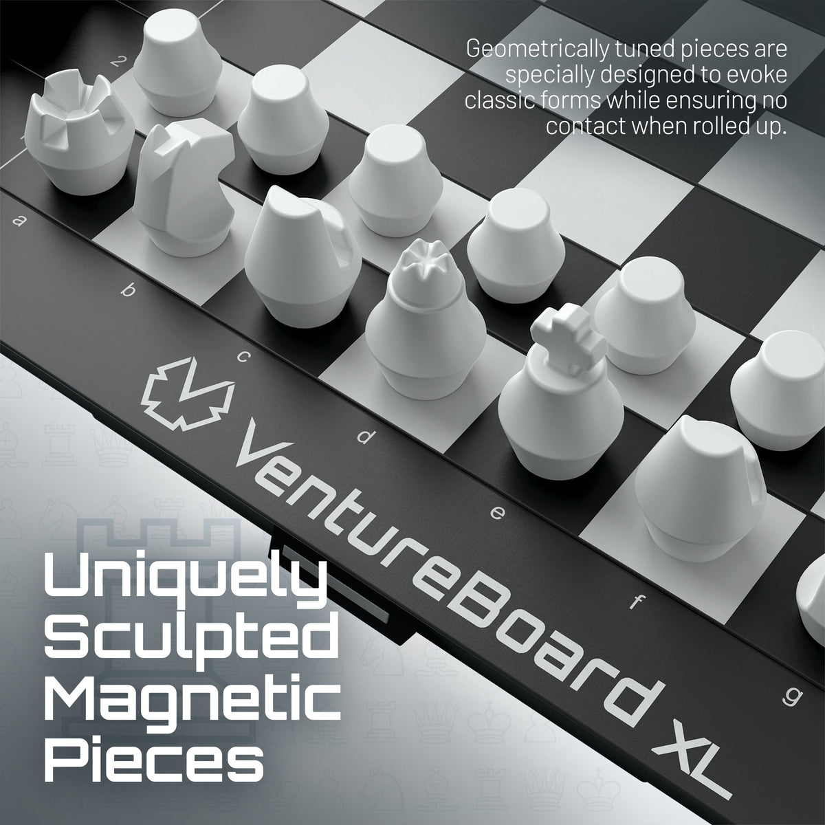 VentureBoard XL Magnetic Roll-Up Chess Set - 10" Portable Board