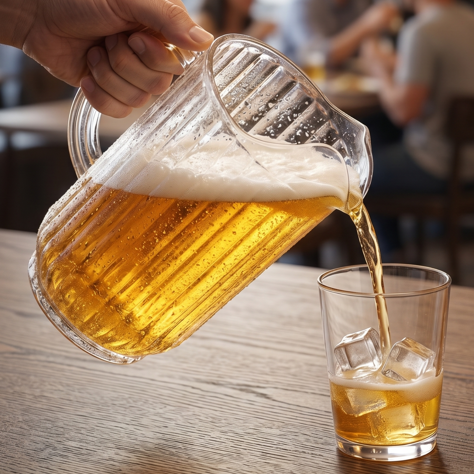 Barcelona Acrylic Beer Pitcher | Set of 2 | 60oz Each | Shatterproof | Indoor & Outdoor | Khen Site - Niksstuff