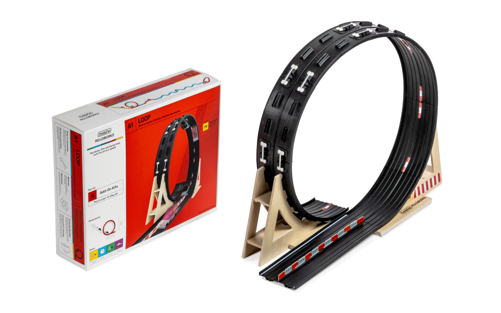 Add-On Kit: Loop | Candylab TOONS Track Expansion | Two-Lane Loop | Ages 5+ | Adult Assembly Required - Niksstuff