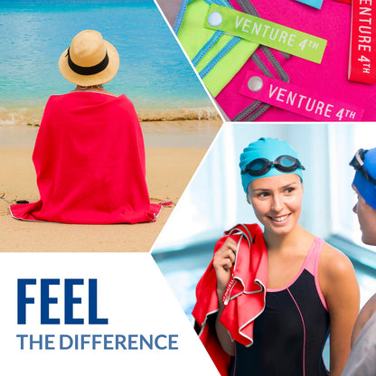 VENTURE 4TH Quick-Dry Microfiber Travel Towel | 3 Sizes | 9 Colors - Niksstuff