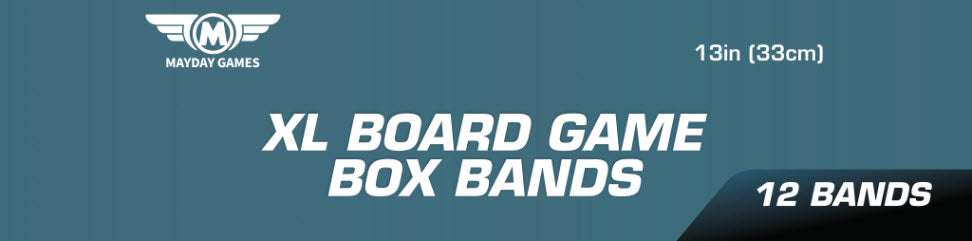 XL board game box bands packaging: 12 bands, 13 in (33 cm)