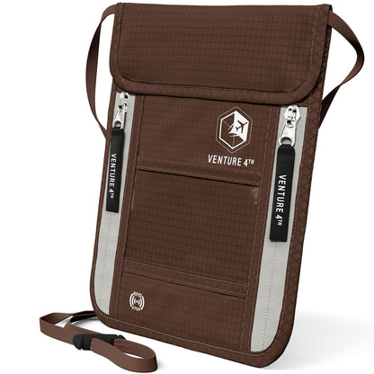 VENTURE 4TH RFID Blocking Neck Pouch | Travel Wallet | 8 Colors - Niksstuff
