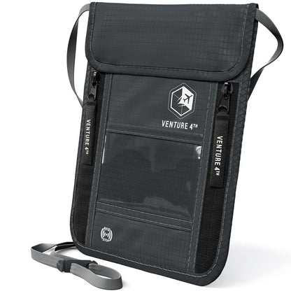 VENTURE 4TH RFID Blocking Neck Pouch | Travel Wallet | 8 Colors - Niksstuff