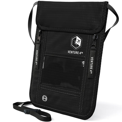 VENTURE 4TH RFID Blocking Neck Pouch | Travel Wallet | 8 Colors - Niksstuff