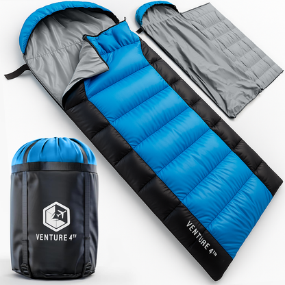VENTURE 4TH Summer Sleeping Bag | 40–70°F | 29.5"x86.6" | Lightweight 2.7 lbs | 6 Colors - Niksstuff