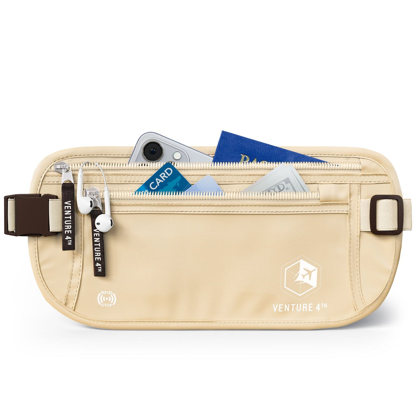 VENTURE 4TH RFID Safe Money Belt | Fits Up to 56" Waist | 12 Colors - Niksstuff