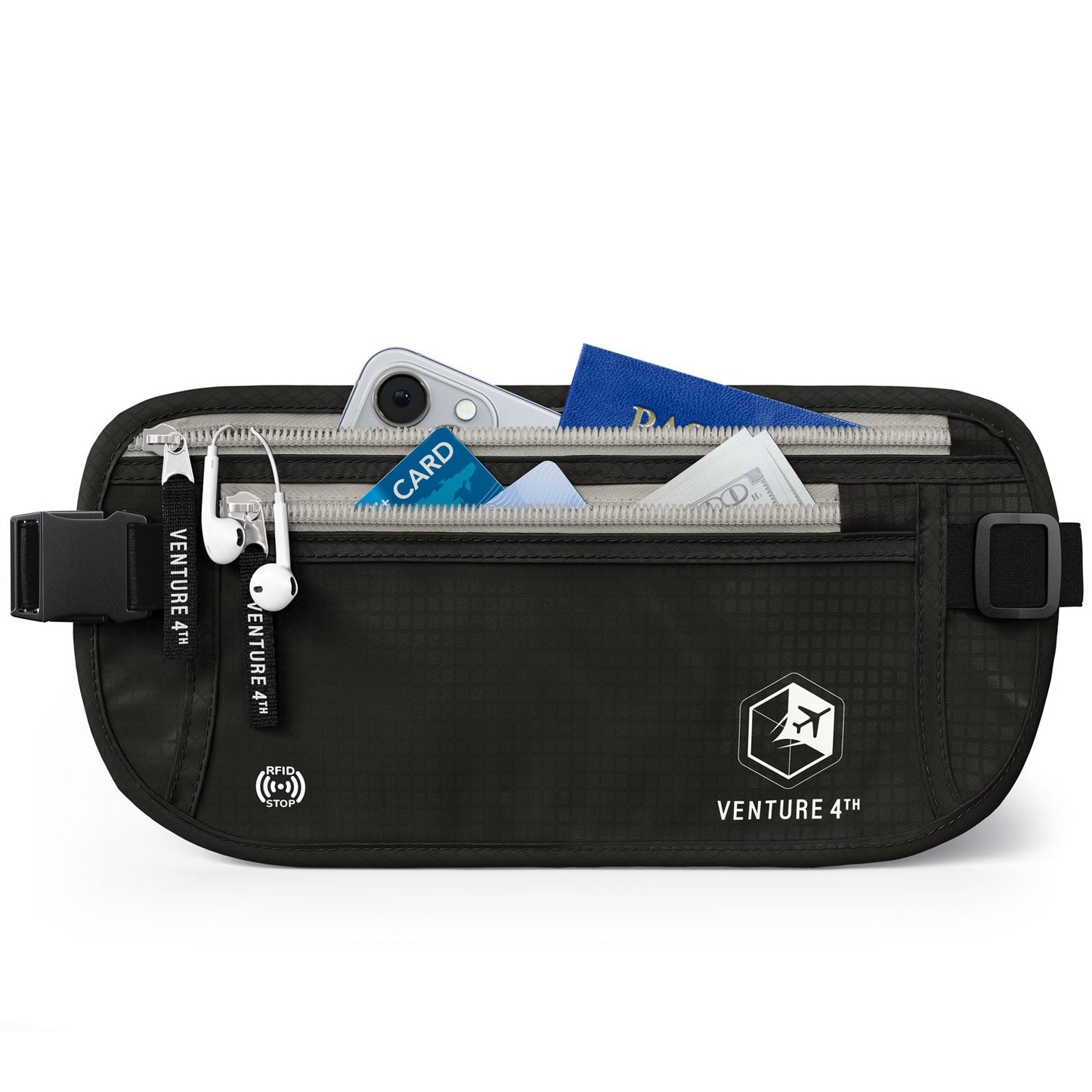 VENTURE 4TH RFID Safe Money Belt | Fits Up to 56" Waist | 12 Colors - Niksstuff