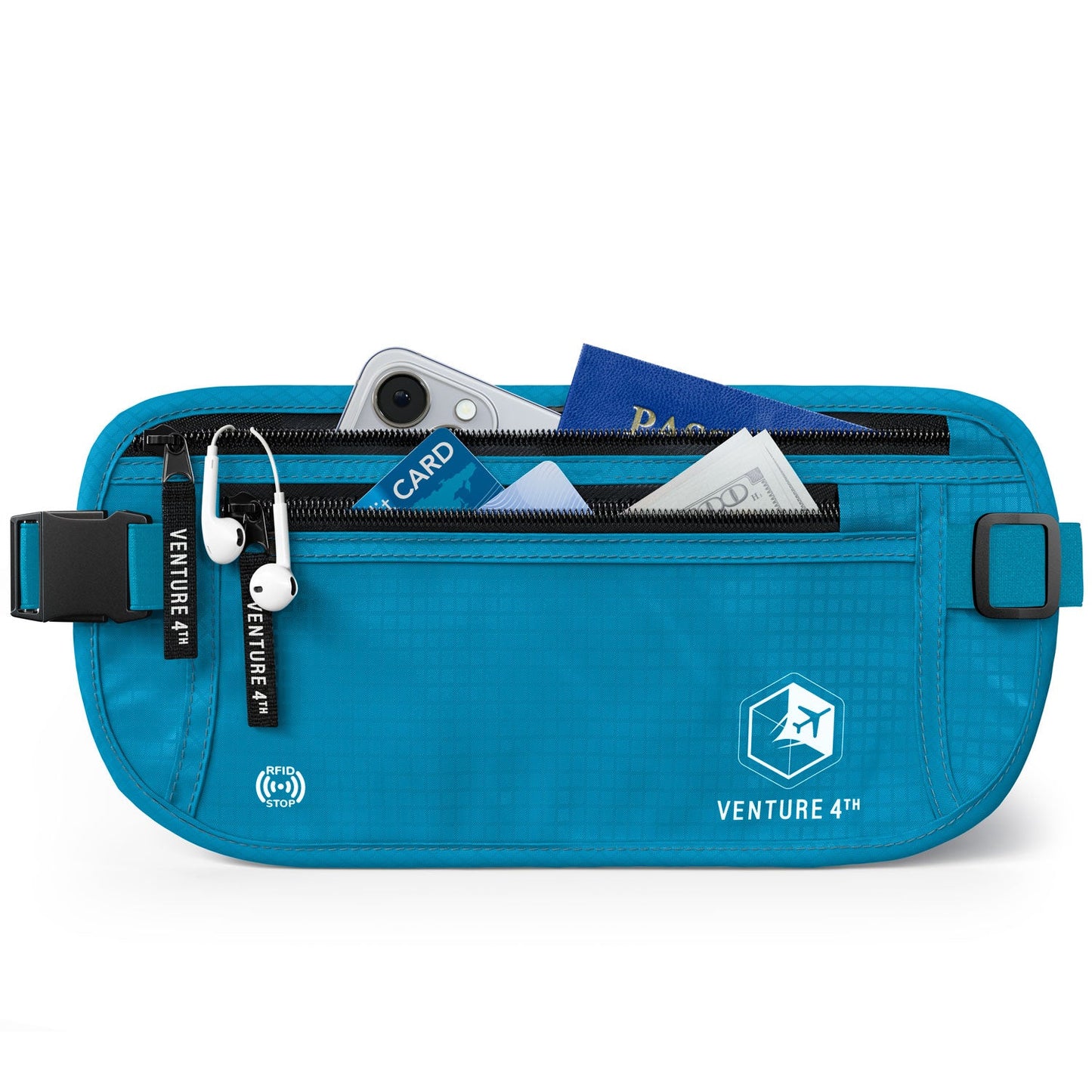 VENTURE 4TH RFID Safe Money Belt | Fits Up to 56" Waist | 12 Colors - Niksstuff