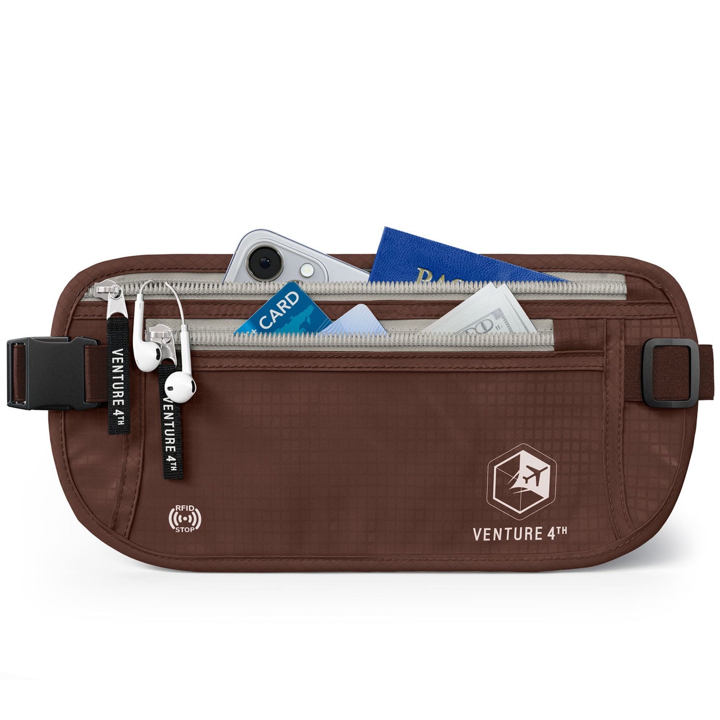 VENTURE 4TH RFID Safe Money Belt | Fits Up to 56" Waist | 12 Colors - Niksstuff