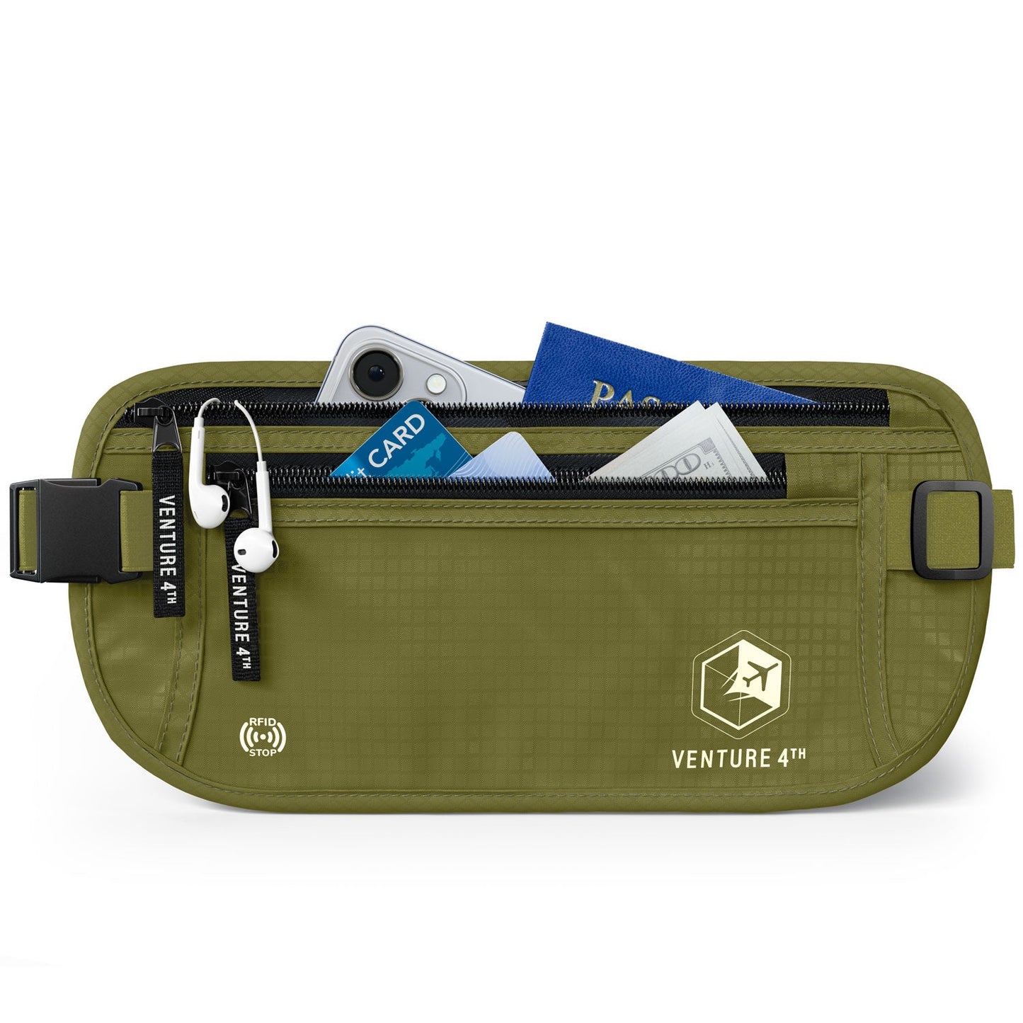 VENTURE 4TH RFID Safe Money Belt | Fits Up to 56" Waist | 12 Colors - Niksstuff
