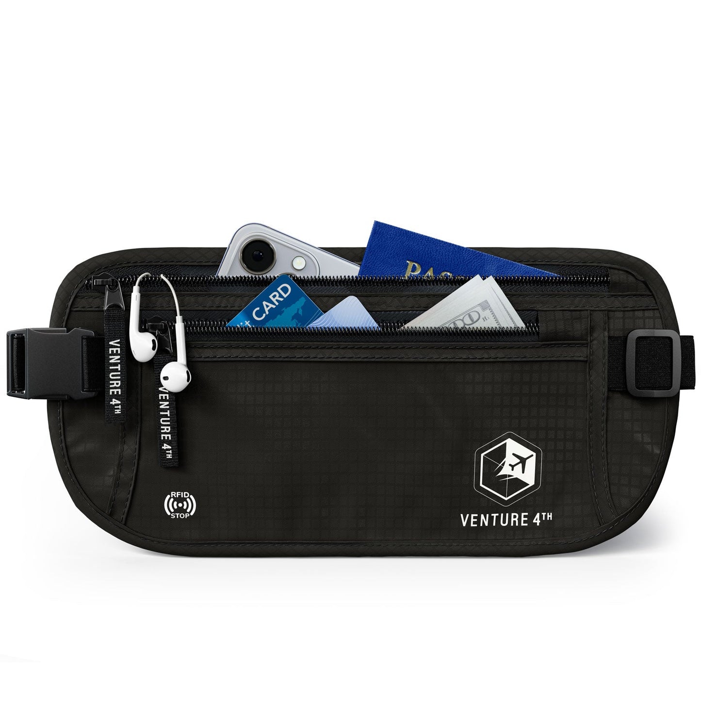 VENTURE 4TH RFID Safe Money Belt | Fits Up to 56" Waist | 12 Colors - Niksstuff