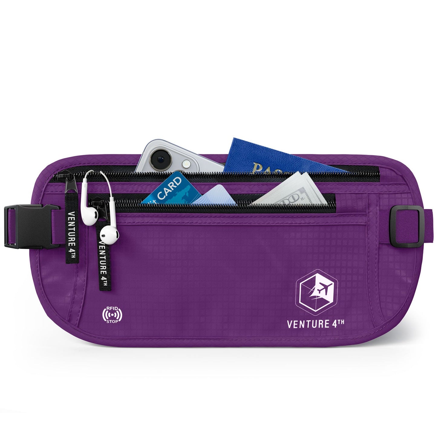 VENTURE 4TH RFID Safe Money Belt | Fits Up to 56" Waist | 12 Colors - Niksstuff