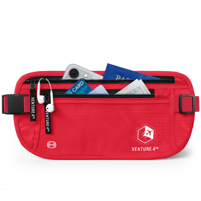 VENTURE 4TH RFID Safe Money Belt | Fits Up to 56" Waist | 12 Colors - Niksstuff