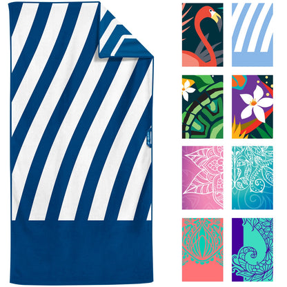 VENTURE 4TH Oversized Microfiber Beach Towel | 78"x35" | Quick-Dry | 31 Designs - Niksstuff