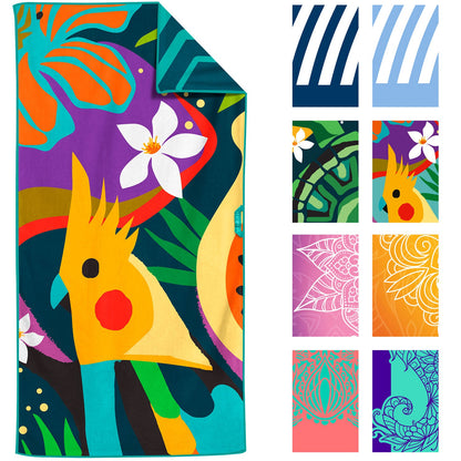 VENTURE 4TH Oversized Microfiber Beach Towel | 78"x35" | Quick-Dry | 31 Designs - Niksstuff