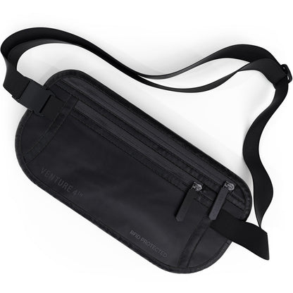VENTURE 4TH RFID Blocking Travel Money Belt | Fits Up to 56" Waist | 8 Colors - Niksstuff