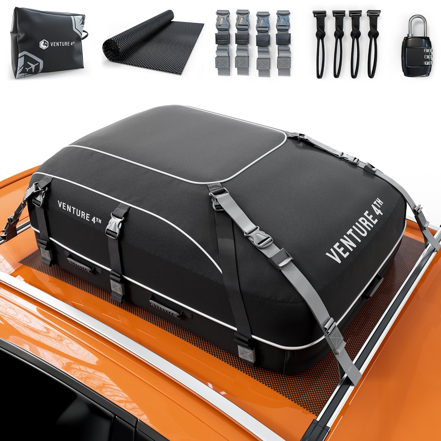 VENTURE 4TH Rooftop Cargo Carrier Bag — 21 Cu Ft Waterproof - Niksstuff