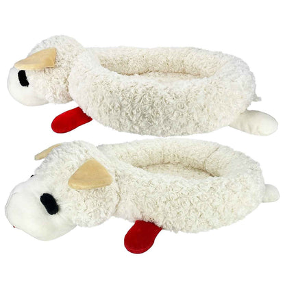 Lamb Chop Cuddly Dog Bed, 27-Inch