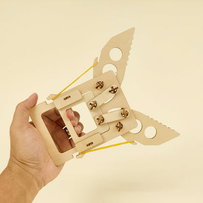 Mechanical Claw DIY Kit | Wooden Engineering STEM Toy for Kids 6+ - Niksstuff