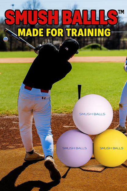 Yellow Smushballs Training Baseballs - Niksstuff
