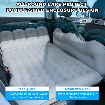 Inflatable Car Backseat Mattress | SUV Air Bed with Pump, Pillows & Storage Bag | Gray or Black