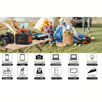 300W Portable Power Station | Solar Generator with Foldable Solar Panel | Camping & Emergency Backup