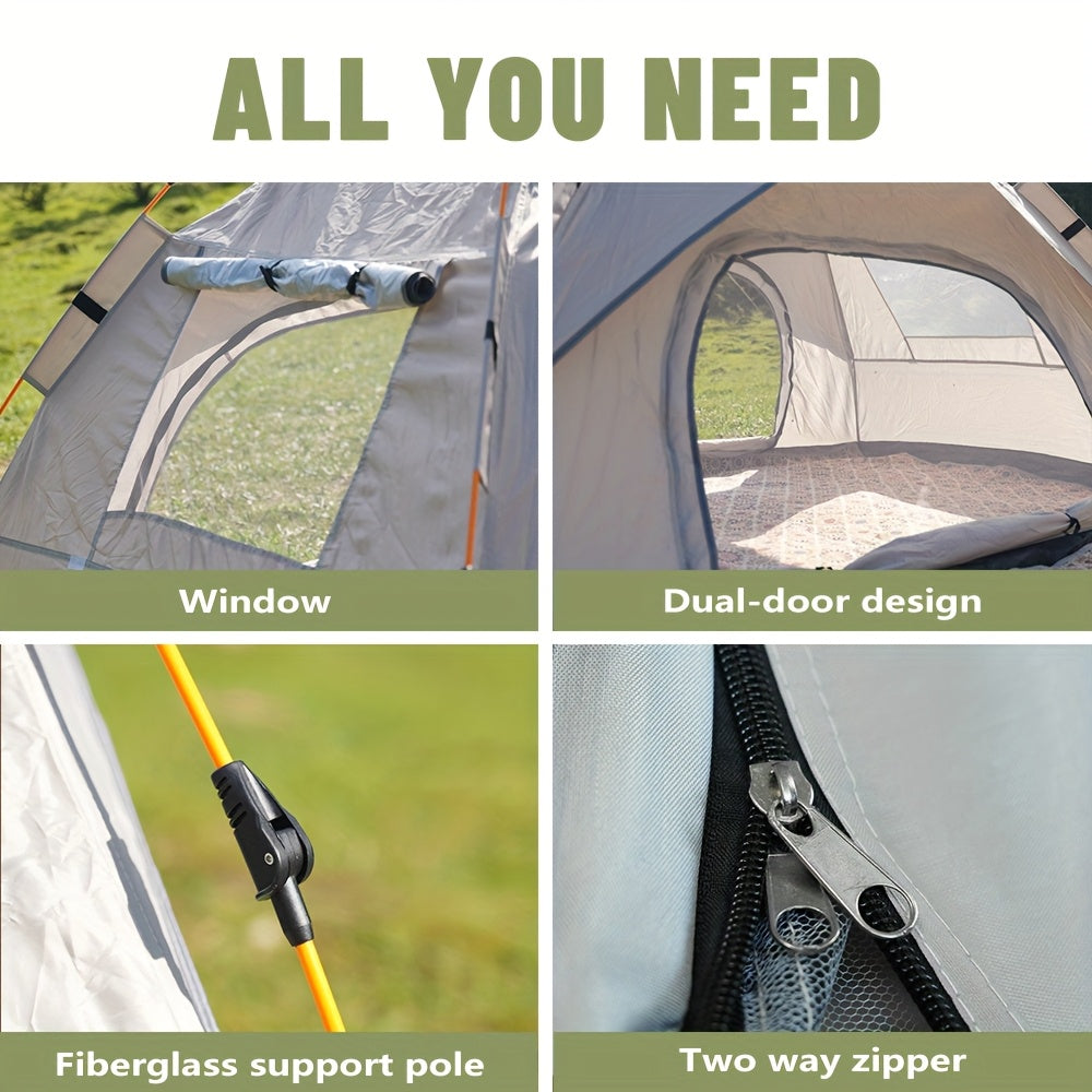 Instant Pop-Up Camping Tent | 1–4 Person | Waterproof | Quick Setup | 3-Season - Niksstuff