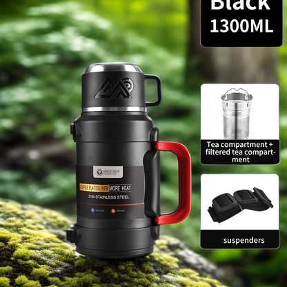 Large Capacity Insulated Water Bottle | 316 Stainless Steel | 1300–2500 ml