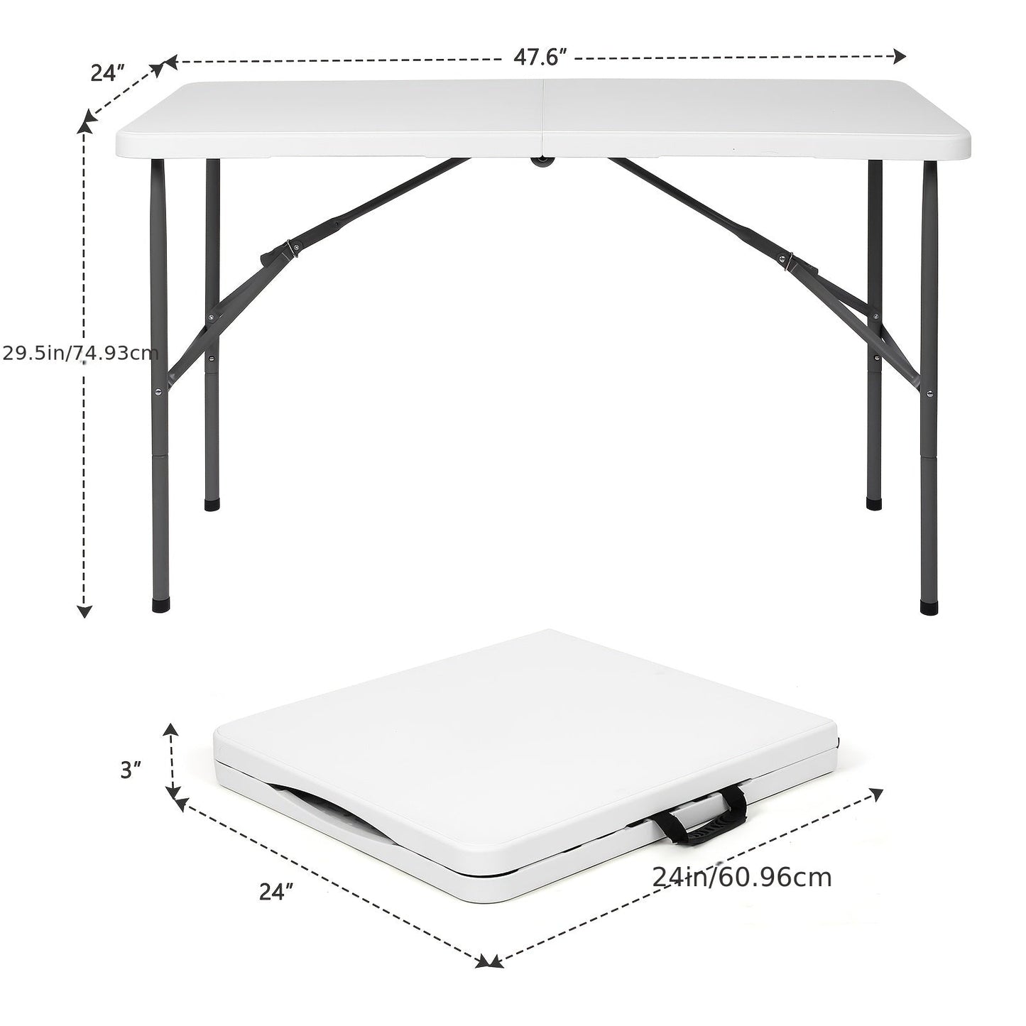 Portable Plastic Folding Table | 2.5, 4, 6 & 8 Foot Sizes | Indoor & Outdoor