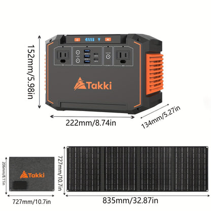 300W Portable Power Station | Solar Generator with Foldable Solar Panel | Camping & Emergency Backup