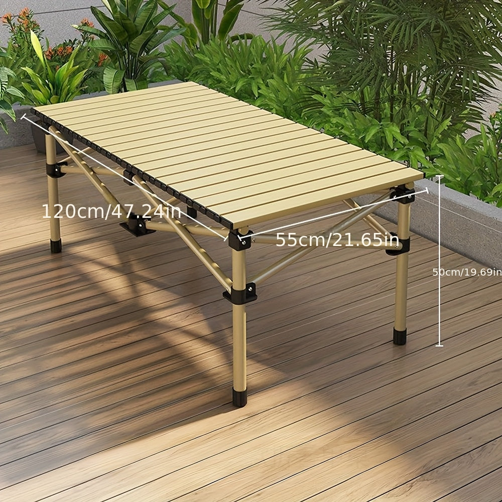 Portable Folding Camping Table | Adjustable Height | Seats 4–6 | Carry Bag Included