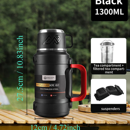 Large Capacity Insulated Water Bottle | 316 Stainless Steel | 1300–2500 ml