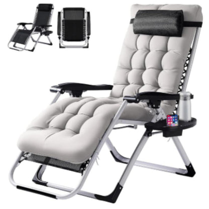Zero Gravity Recliner Chair | Foldable Patio Lounge with Cup Holder & Cushion