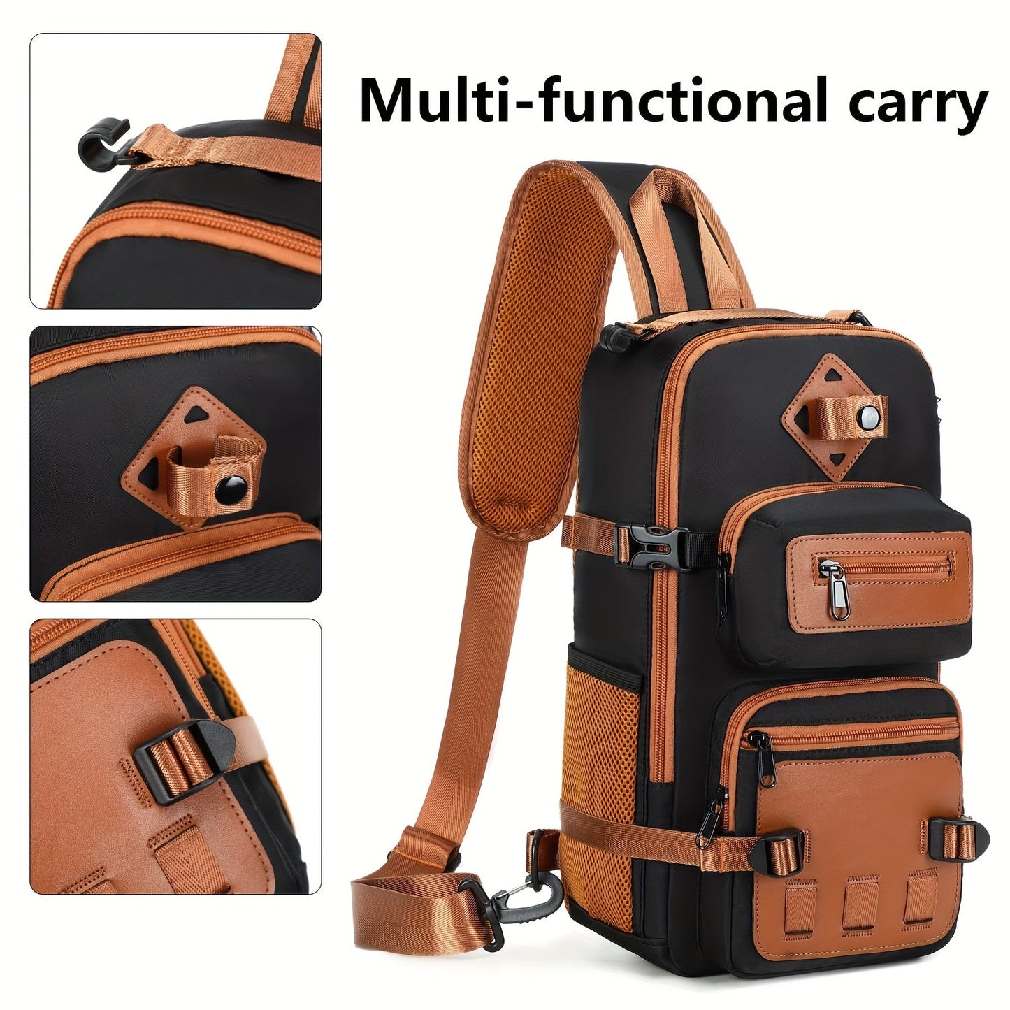 Anti-Theft Sling Bag | Crossbody Chest Backpack | Water-Resistant | 6 Colors | 39 cm