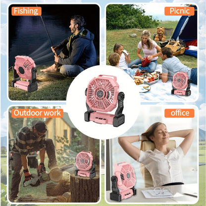 3-in-1 Rechargeable Camping Fan with LED Lantern | 10,400mAh | 13-Hour Runtime | Oscillating