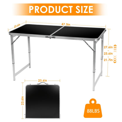 Portable Plastic Folding Table | 2.5, 4, 6 & 8 Foot Sizes | Indoor & Outdoor