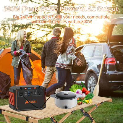 300W Portable Power Station | Solar Generator with Foldable Solar Panel | Camping & Emergency Backup
