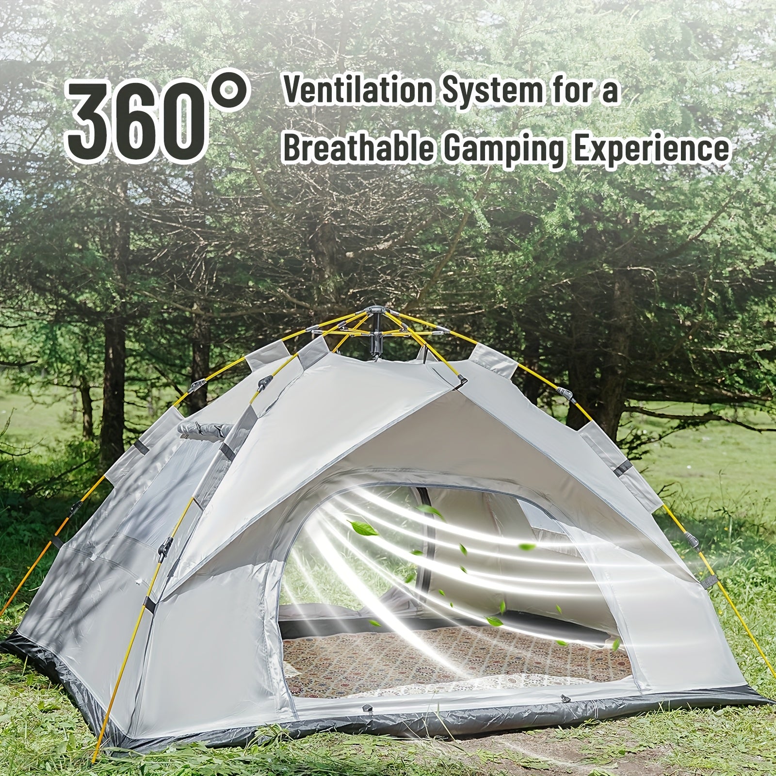 Instant Pop-Up Camping Tent | 1–4 Person | Waterproof | Quick Setup | 3-Season - Niksstuff