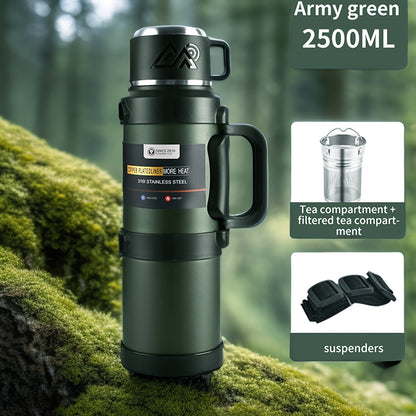 Large Capacity Insulated Water Bottle | 316 Stainless Steel | 1300–2500 ml